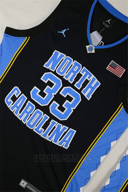 Camiseta NCAA North Carolina Tar Heels Antawn Jamison #33 Negro
